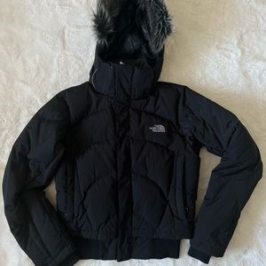 The North Face black hooded prodigy 600 jacket